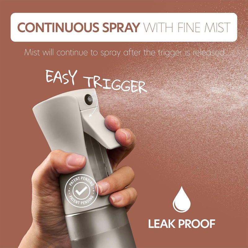 MIGHTY STRONG 10 OZ Continuous Spray Bottles - Ultra Fine Mist Sprayer | Water Spray Bottle For Hair Stuff, Mister Spray Bottle For Plants Mister | Hair Spray Bottles For Hairstyling, Cleaning, Salons - Image 5